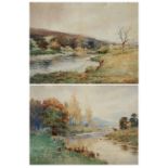 ELLIOT HENRY MARTEN (19TH/20TH CENTURY) 'A Glimpse of Ullswater from Pooley Bridge', and 'On the