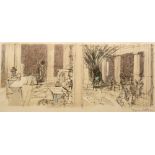 Jacques Villon (1875-1963) Classical interior signed in pencil (lower right) lithograph 21cm x