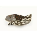 Carol McNicoll (b.1943) Footed bowl of scrolling form signed 26cm across.