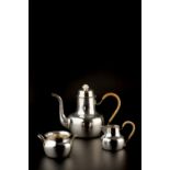 Eric Herlow for Anton Michelsen Three piece coffee set comprising coffee pot, milk jug and sugar