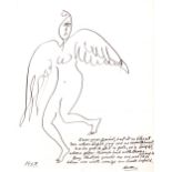 Laura Knight (1877-1970) Angel, 1968 signed 'Laura', dated and inscribed pen and ink on paper 24cm x
