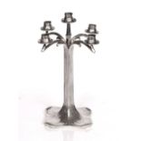 Secessionist Manner Candelabra four branches, with leaf and berry decoration 40.3cm high.