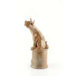 Ian Gregory (b.1942) Hound impressed potter's seal 29.7cm high.