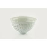 David Leach (1911-2005) Bowl cut sides, celadon glaze impressed potter's seal 11cm high, 20cm