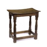 Robert Thompson (1876-1955) of Kilburn Mouseman stool oak, with curved adzed top carved mouse