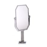 Maison Siegel of Paris Art Deco table mirror chrome stamped 'Etable-is, Paris' 95cm high.