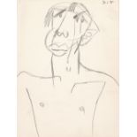 Keith Vaughan (1912-1977) Male Figure, 1975 dated in pen (upper right), studio stamp (to reverse)
