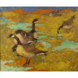 Jean Young (1914-1995) Canadian Geese signed (lower right) oils on canvas 62.5cm x 74.5cm.