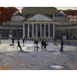 Ken Howard (b.1932) Piazza Del Plebiscito, Napoli signed (lower right) oils on board 24.5cm x 29.