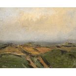 Manner of William Nicholson (1872-1949) Landscape oils on board 19cm x 24cm.