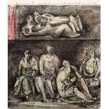 Henry Moore (1898-1968) Untitled, from the Henry Moore Shelter Sketchbook collotype 19cm x 16cm.