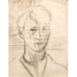 Philip Naviasky (1894-1983) Self Portrait signed and inscribed in pencil (lower right) charcoal on