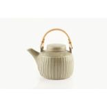 David Leach (1911-2005) at Lowerdown Pottery Teapot celadon, cut sides impressed potter's and