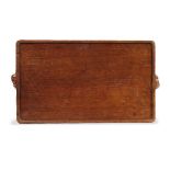 Robert Thompson of Kilburn (1876-1955) Mouseman tray oak, of rectangular form carved mice