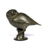Geoffrey Dashwood (b.1947) Owl 6/12, signed and numbered verdigris bronze 16.5cm high.