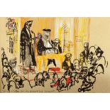 Feliks Topolski (1907-1989) Delivery of the Pyx Verdicts at Goldsmiths Hall, 1st May 1981 132/175,