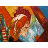 John Bellany (1942-2013) Lobster for Dinner signed (upper left) oils on canvas 76cm x 101.5cm.