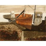 Charles Bartlett (b.1921) Fishing Boats artist's proof, signed, titled and inscribed in pencil (in