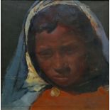 Erich Wolfsfeld (1884-1956) Portrait of a Lady oils on paper 32.7cm x 30.3cm.