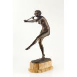 Paul Philippe (1870-1930) The Flute Player bronze signed in the cast and with 'AG Bronze Paris'