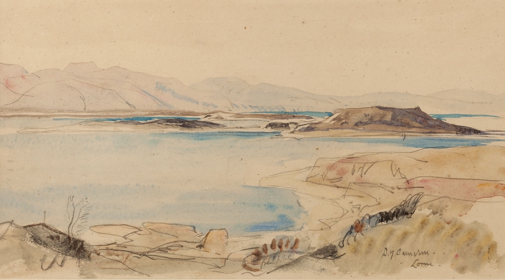 David Young Cameron (1865-1945) Lorne signed and titled in pencil (lower right) watercolour and