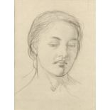 George Clausen (1852-1944) Study for 'A Spring Morning', circa 1920 pencil 17.5cm x 12.5cm.