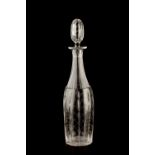 Clyne Farquharson for John Walsh Walsh 'Kendal' decanter, 1938 engraved glass signed and dated