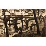 Christopher R. W. Nevinson (1889-1946) Le Pont Neuf (Guichard 87) signed in pencil (lower right)