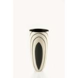 Penny Fowler (b.1947) Vase white and grey decoration incised signature 14.5cm high.