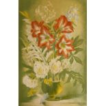 Gerald Cooper (1898-1975) Striped Lily, 1946 lithograph in colour from the School Prints Series 67cm