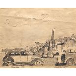 Adrian Daintrey (1902-1988) Boulogne, 1939 signed, dated and titled pen, ink and wash 27.5cm x 34.