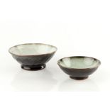 Edward Hughes (British, 1953-2005) Two footed bowls each impressed potter's seal 19cm and 15.5cm