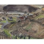 Margarete Heymann Marks (1899-1990) Vineyards in Spring, probably Southern Germany, circa 1934