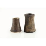 Ruth Duckworth (1919-2009) Two vases black glazes 9.5cm high and 7.8cm high (2).