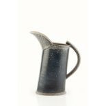 Walter Keeler (b.1942) Jug dark blue salt glaze impressed potter's seal 31.5cm high.