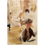 Edwin Ladell (1914-1970) Girl in Interior lithograph 39cm x 26cm. Provenance: Sally Hunter Fine Art,