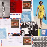 Stamp Out Art Collection of stamps and postcards to include work by David Hockney, Allen Jones,