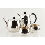 David Mellor (1930-2009) for Walker & Hall 'Pride' tea set comprising coffee pot, tea pot, milk