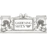 Robert Anning Bell (1863-1933) Two page headings for 'Gardening Notes' and 'Correspondence' pen