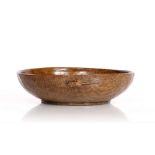 Robert Thompson of Kilburn (1876-1955) Mouseman bowl adzed oak carved mouse signature to outside