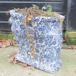 A Victorian Staffordshire blue and white toilet,