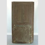 A 19th century painted and pine standing corner cabinet,