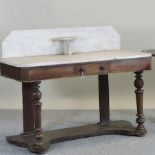 A Victorian marble top washstand,