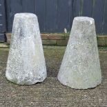 A staddle stone base, 62cm tall,