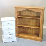 A pine dwarf bookcase, 96cm,