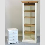 A painted pine standing bookcase, 68cm,
