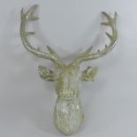 A decorative stag's head,