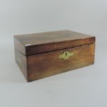 A 19th century rosewood writing slope, with a fitted interior,