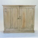 An antique pine two door cabinet,