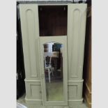 A Victorian and later painted single wardrobe,